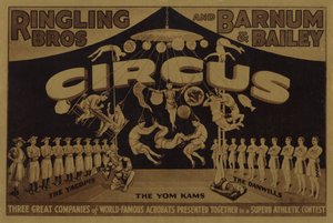 Ringling Bros en Barnum en Bailey Circus, met wereldberoemde acrobaten door American School